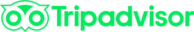 The official bright green Tripadvisor logo featuring the iconic owl icon to the left of the Tripadvisor wordmark, set against a solid white background.
